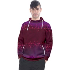 Red Splashes On Purple Background Men s Pullover Hoodie by SychEva