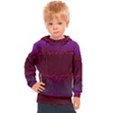 Red Splashes On Purple Background Kids  Hooded Pullover View1
