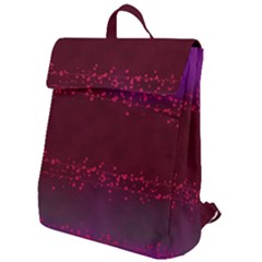 Red Splashes On Purple Background Flap Top Backpack by SychEva