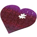 Red Splashes On Purple Background Wooden Puzzle Heart View2