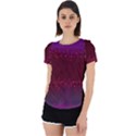 Red Splashes On Purple Background Back Cut Out Sport Tee View1