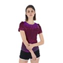 Red Splashes On Purple Background Back Cut Out Sport Tee View2