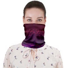 Red Splashes On Purple Background Face Covering Bandana (adult) by SychEva