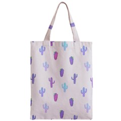 Purple And Blue Cacti Zipper Classic Tote Bag by SychEva