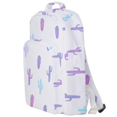 Purple And Blue Cacti Double Compartment Backpack by SychEva