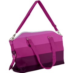 Pink Gradient Stripes Canvas Crossbody Bag by Dazzleway