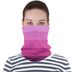 Pink Gradient Stripes Face Seamless Bandana (adult) by Dazzleway