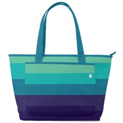 Blue Gradient Stripes  Back Pocket Shoulder Bag  by Dazzleway