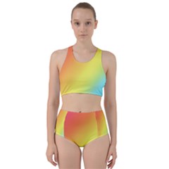 Rainbow Gradient  Racer Back Bikini Set by Dazzleway