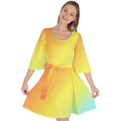 Rainbow Gradient  Velour Kimono Dress by Dazzleway