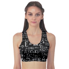 Science-albert-einstein-formula-mathematics-physics-special-relativity Sports Bra by Sudhe