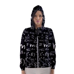 Science-albert-einstein-formula-mathematics-physics-special-relativity Women s Hooded Windbreaker by Sudhe