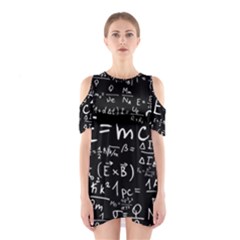 Science-albert-einstein-formula-mathematics-physics-special-relativity Shoulder Cutout One Piece Dress by Sudhe