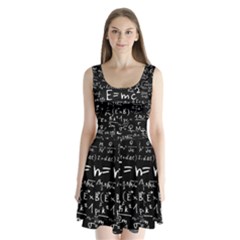 Science-albert-einstein-formula-mathematics-physics-special-relativity Split Back Mini Dress 