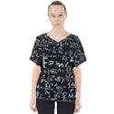 Science-albert-einstein-formula-mathematics-physics-special-relativity V-Neck Dolman Drape Top View1