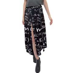 Science-albert-einstein-formula-mathematics-physics-special-relativity Velour Split Maxi Skirt by Sudhe