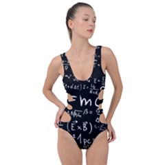 Science-albert-einstein-formula-mathematics-physics-special-relativity Side Cut Out Swimsuit by Sudhe