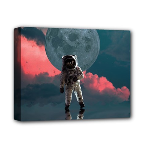 Astronaut-moon-space-nasa-planet Deluxe Canvas 14  X 11  (stretched)