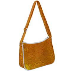 Beer Bubbles Pattern Zip Up Shoulder Bag