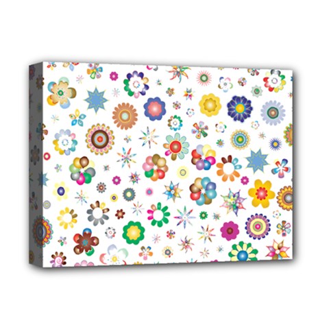 Flower Floral Pattern Deluxe Canvas 16  X 12  (stretched) 