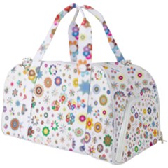 Flower Floral Pattern Burner Gym Duffel Bag by Sudhe