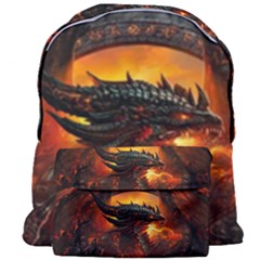 Dragon Fire Fantasy Art Giant Full Print Backpack by Sudhe