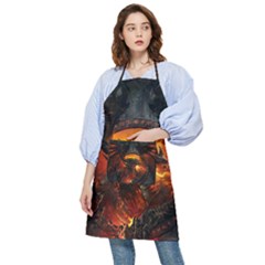 Dragon Fire Fantasy Art Pocket Apron