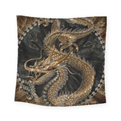 Fantasy Dragon Pentagram Square Tapestry (small) by Sudhe