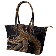 Fantasy Dragon Pentagram Canvas Shoulder Bag by Sudhe