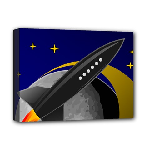 Science-fiction-sci-fi-sci-fi-logo Deluxe Canvas 16  X 12  (stretched) 