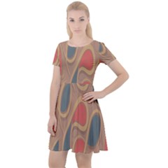 Background-abstract-non-seamless Cap Sleeve Velour Dress 