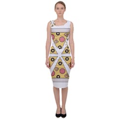 Pizza-slice-food-italian Sleeveless Pencil Dress by Sudhe