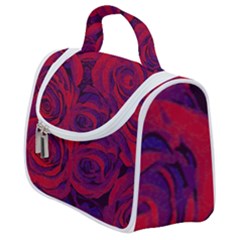 Roses-red-purple-flowers-pretty Satchel Handbag by Sudhe