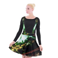 Science-fiction-forward-futuristic Suspender Skater Skirt