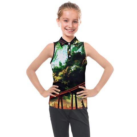 Science-fiction-forward-futuristic Kids  Sleeveless Polo Tee by Sudhe