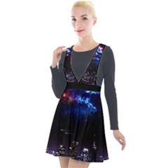 Science-fiction-sci-fi-forward Plunge Pinafore Velour Dress