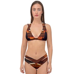 Science-fiction-digital-illustration Double Strap Halter Bikini Set by Sudhe