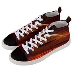 Science-fiction-digital-illustration Men s Mid-top Canvas Sneakers by Sudhe