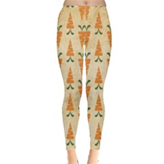Pattern-carrot-pattern-carrot-print Leggings  by Sudhe