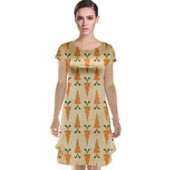 Pattern-carrot-pattern-carrot-print Cap Sleeve Nightdress by Sudhe