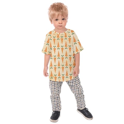 Pattern-carrot-pattern-carrot-print Kids  Raglan Tee by Sudhe