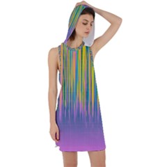 Background-colorful-texture-bright Racer Back Hoodie Dress