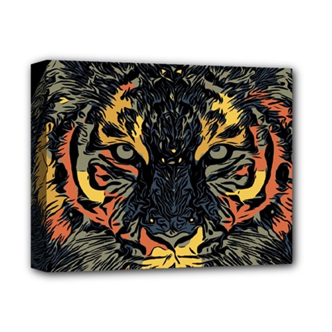 Tiger-predator-abstract-feline Deluxe Canvas 14  X 11  (stretched)