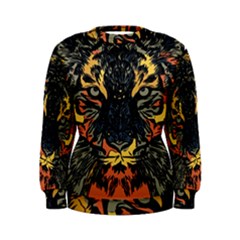 Tiger-predator-abstract-feline Women s Sweatshirt by Sudhe