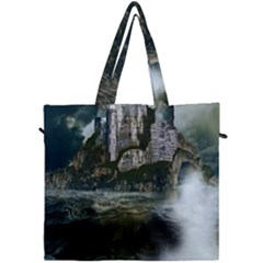 Sea-island-castle-landscape Canvas Travel Bag by Sudhe