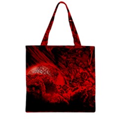 Planet-hell-hell-mystical-fantasy Zipper Grocery Tote Bag by Sudhe