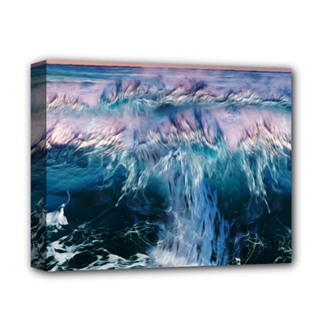Sea-waves-ocean-water-beach-surf Deluxe Canvas 14  X 11  (stretched)
