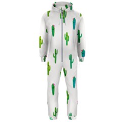 Funny Cacti With Muzzles Hooded Jumpsuit (men)  by SychEva