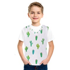 Funny Cacti With Muzzles Kids  Basketball Tank Top by SychEva