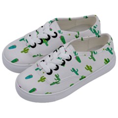 Funny Cacti With Muzzles Kids  Classic Low Top Sneakers by SychEva